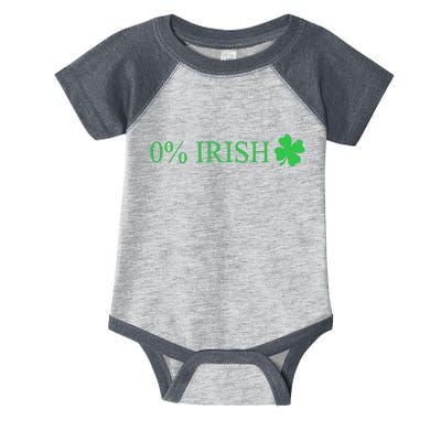 Funny St Patrick's Day 0 Percent Zero Percent Irish Infant Baby Jersey Bodysuit