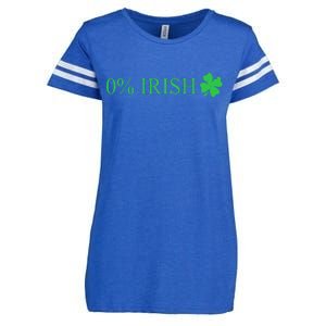 Funny St Patrick's Day 0 Percent Zero Percent Irish Enza Ladies Jersey Football T-Shirt