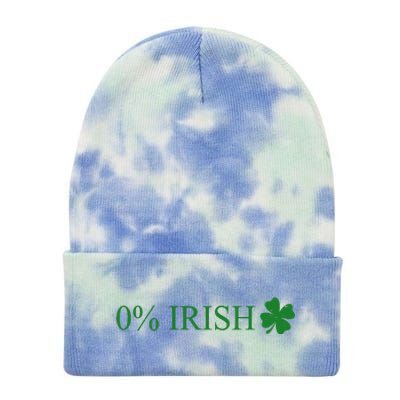 Funny St Patrick's Day 0 Percent Zero Percent Irish Tie Dye 12in Knit Beanie