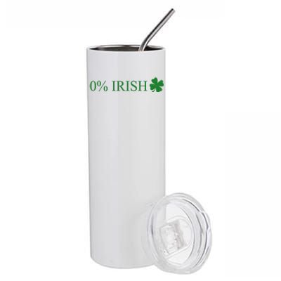 Funny St Patrick's Day 0 Percent Zero Percent Irish Stainless Steel Tumbler