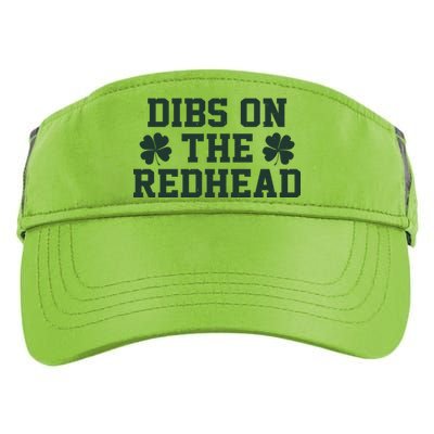 Funny St Patrick's Day Dibs On The Redhead Adult Drive Performance Visor