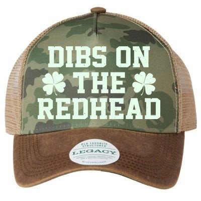 Funny St Patrick's Day Dibs On The Redhead Legacy Tie Dye Trucker Hat