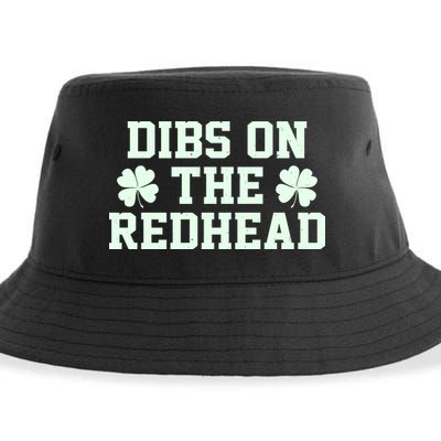 Funny St Patrick's Day Dibs On The Redhead Sustainable Bucket Hat