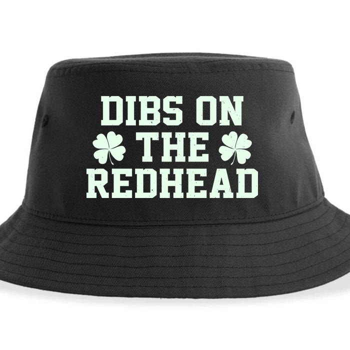 Funny St Patrick's Day Dibs On The Redhead Sustainable Bucket Hat