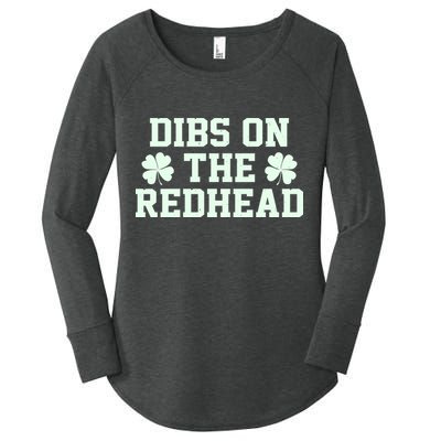 Funny St Patrick's Day Dibs On The Redhead Women's Perfect Tri Tunic Long Sleeve Shirt