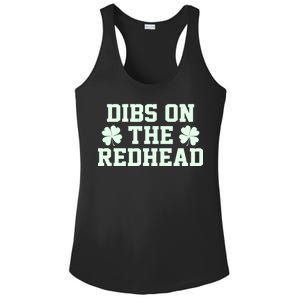 Funny St Patrick's Day Dibs On The Redhead Ladies PosiCharge Competitor Racerback Tank