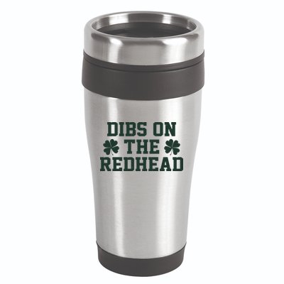 Funny St Patrick's Day Dibs On The Redhead 16oz Travel Tumbler
