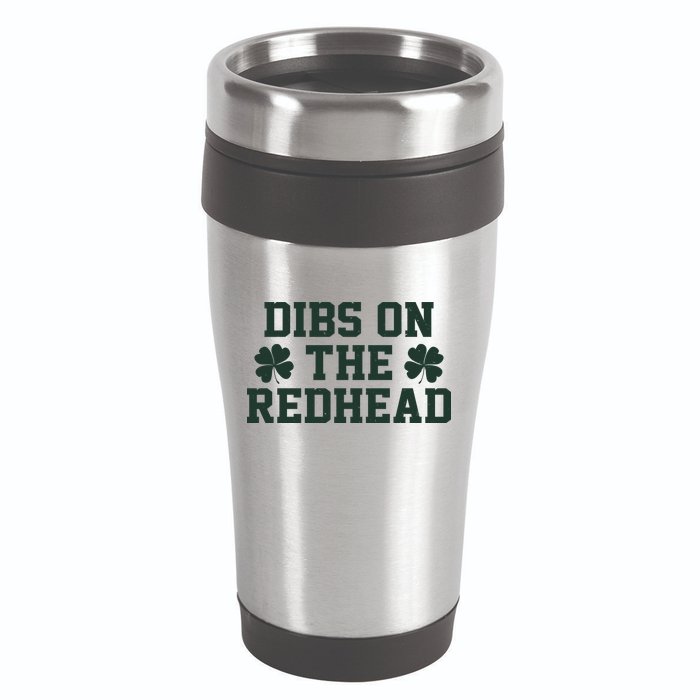 Funny St Patrick's Day Dibs On The Redhead 16oz Travel Tumbler