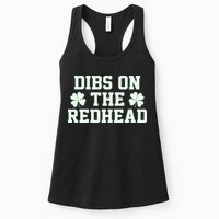 Funny St Patrick's Day Dibs On The Redhead Womens Tank Top