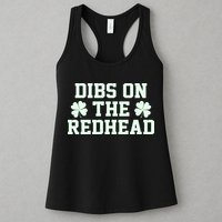 Funny St Patrick's Day Dibs On The Redhead Womens Tank Top