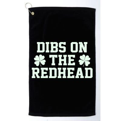 Funny St Patrick's Day Dibs On The Redhead Golf Towel