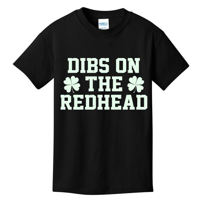 Funny St Patrick's Day Dibs On The Redhead Kids T-Shirt