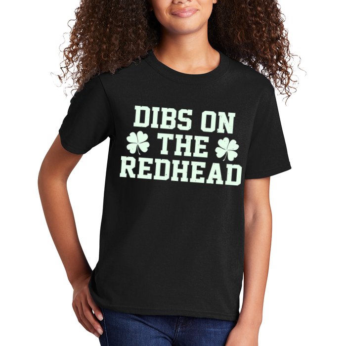 Funny St Patrick's Day Dibs On The Redhead Kids T-Shirt