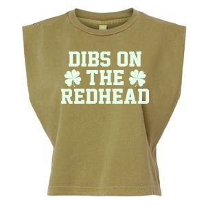 Funny St Patrick's Day Dibs On The Redhead Garment-Dyed Women's Muscle Tee