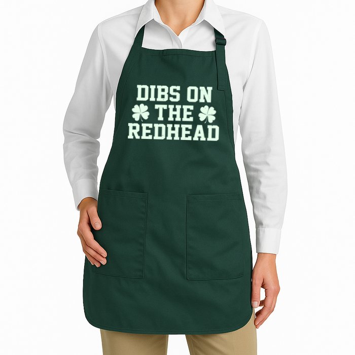 Funny St Patrick's Day Dibs On The Redhead Apron