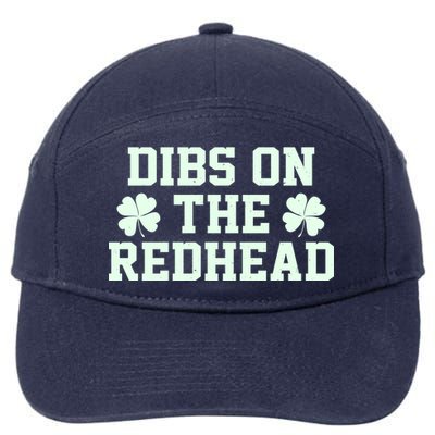 Funny St Patrick's Day Dibs On The Redhead 7-Panel Snapback Hat