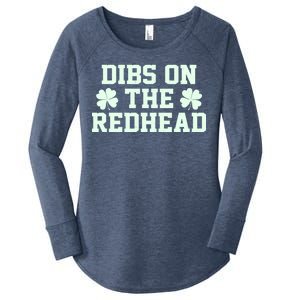 Funny St Patrick's Day Dibs On The Redhead Women's Perfect Tri Tunic Long Sleeve Shirt