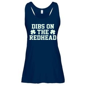 Funny St Patrick's Day Dibs On The Redhead Ladies Essential Flowy Tank