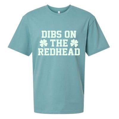 Funny St Patrick's Day Dibs On The Redhead Sueded Cloud Jersey T-Shirt