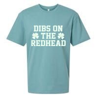 Funny St Patrick's Day Dibs On The Redhead Sueded Cloud Jersey T-Shirt