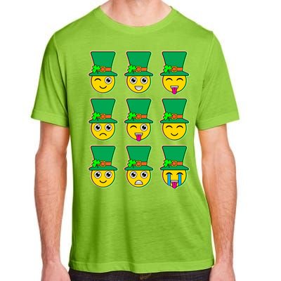 Funny St Patrick's Day Irish Emojis Adult ChromaSoft Performance T-Shirt