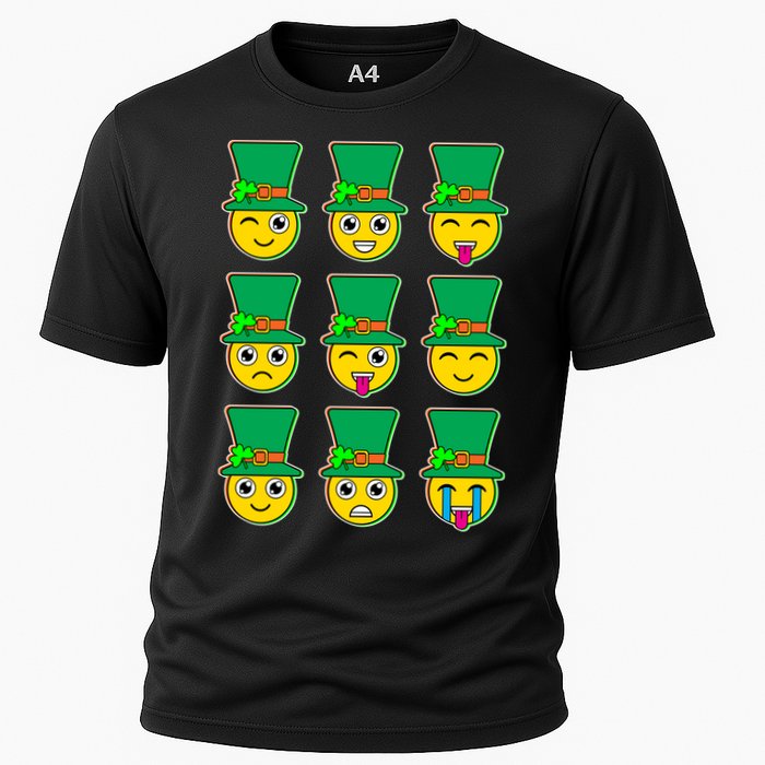 Funny St Patrick's Day Irish Emojis Cooling Performance Crew T-Shirt