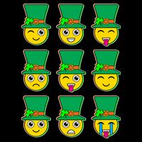 Funny St Patrick's Day Irish Emojis Cooling Performance Crew T-Shirt