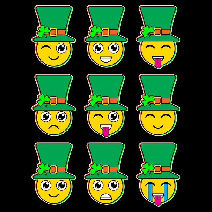 Funny St Patrick's Day Irish Emojis Cooling Performance Crew T-Shirt