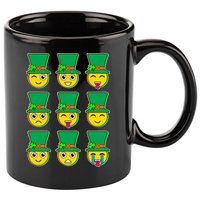 Funny St Patrick's Day Irish Emojis 11oz C Handle Ceramic Mug