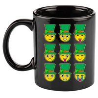 Funny St Patrick's Day Irish Emojis 11oz C Handle Ceramic Mug
