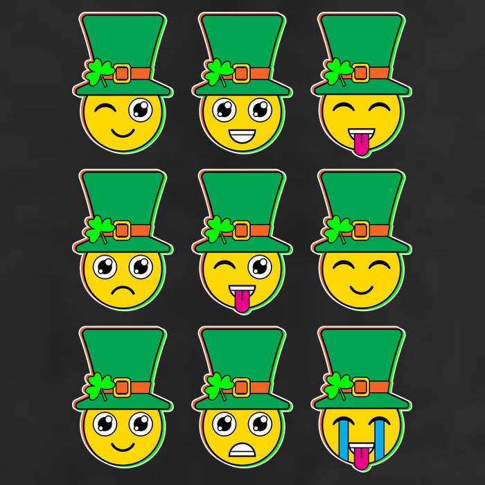Funny St Patrick's Day Irish Emojis 11oz C Handle Ceramic Mug