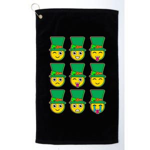 Funny St Patrick's Day Irish Emojis Platinum Collection Golf Towel