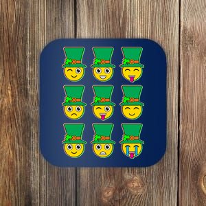 Funny St Patrick's Day Irish Emojis Coaster