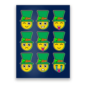 Funny St Patrick's Day Irish Emojis Poster