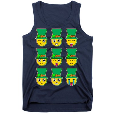 Funny St Patrick's Day Irish Emojis Tank Top