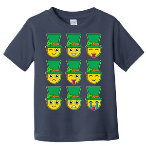 Funny St Patrick's Day Irish Emojis Toddler T-Shirt