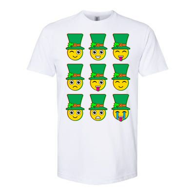 Funny St Patrick's Day Irish Emojis Softstyle® CVC T-Shirt