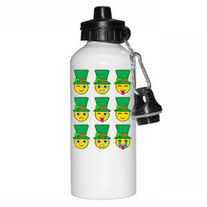 Funny St Patrick's Day Irish Emojis Aluminum Water Bottle