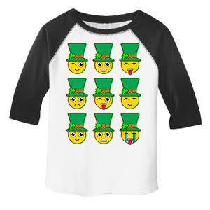 Funny St Patrick's Day Irish Emojis Toddler Fine Jersey T-Shirt