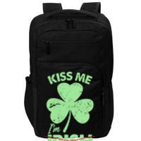 Funny St Patrick's Day Kiss Me I'm Irish Vaccinated Impact Tech Backpack