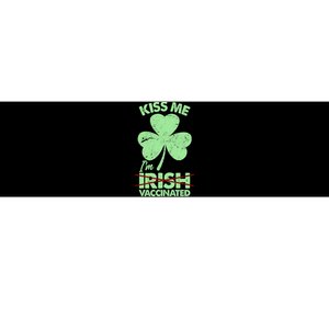 Funny St Patrick's Day Kiss Me I'm Irish Vaccinated Bumper Sticker