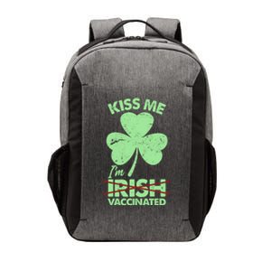 Funny St Patrick's Day Kiss Me I'm Irish Vaccinated Vector Backpack