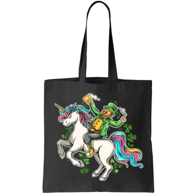 Funny St Patrick's Day Leprechaun Riding Unicorn Bag