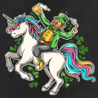 Funny St Patrick's Day Leprechaun Riding Unicorn 25L Jumbo Tote