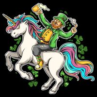 Funny St Patrick's Day Leprechaun Riding Unicorn Toddler Sweatshirt