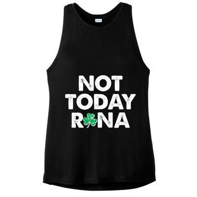 Funny St Patrick's Day Not Today Rona  Ladies PosiCharge Tri-Blend Wicking Tank