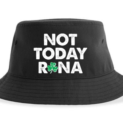 Funny St Patrick's Day Not Today Rona  Sustainable Bucket Hat