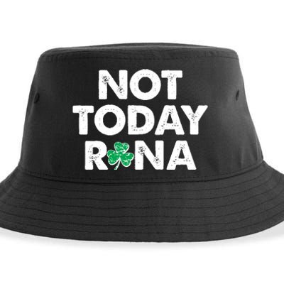 Funny St Patrick's Day Not Today Rona  Sustainable Bucket Hat