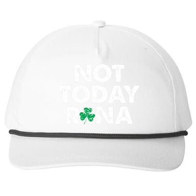 Funny St Patrick's Day Not Today Rona  Snapback Five-Panel Rope Hat