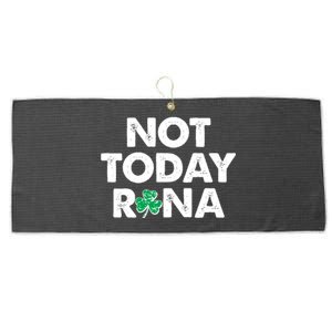 Funny St Patrick's Day Not Today Rona  Large Microfiber Waffle Golf Towel